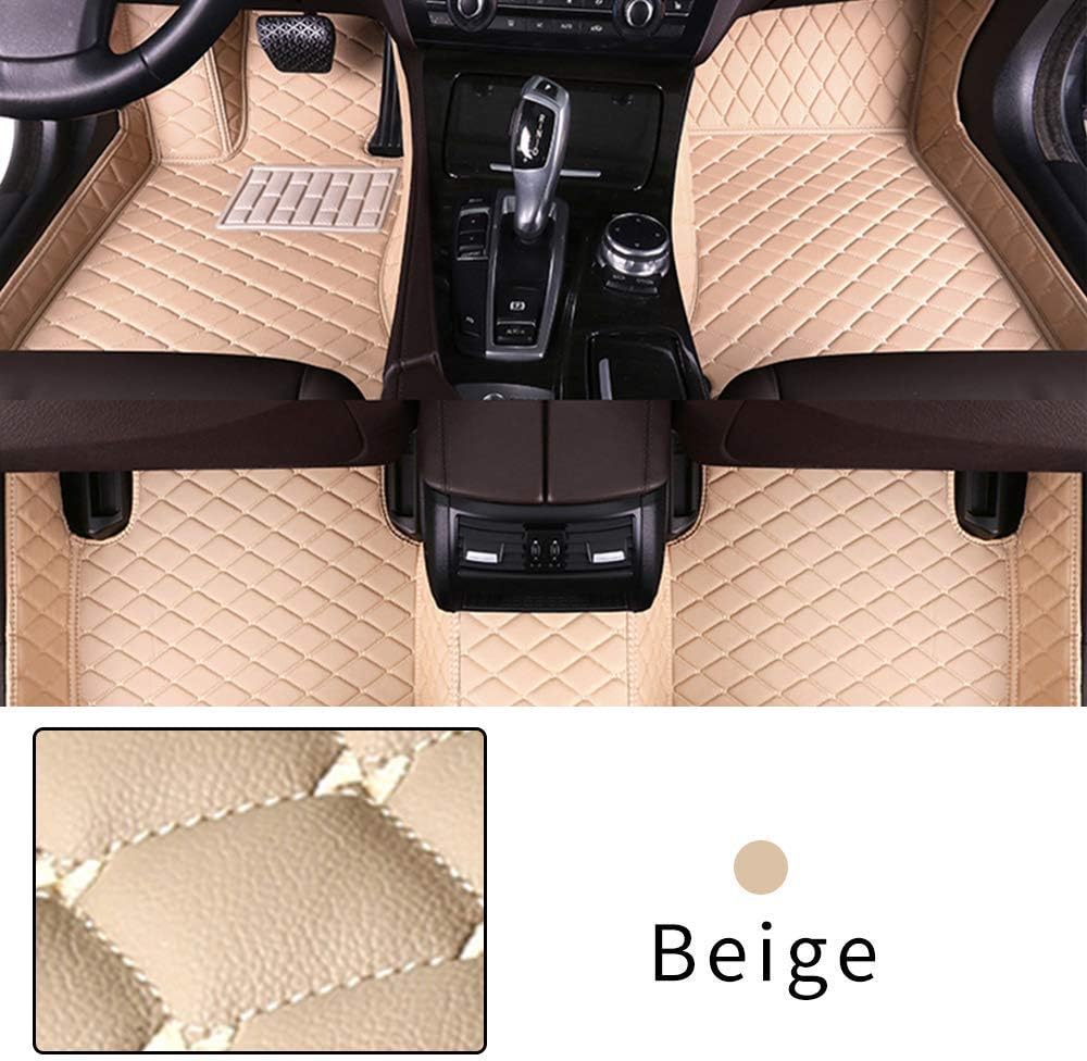 Black Leather Car Floor Mat Pack of 2 Q729