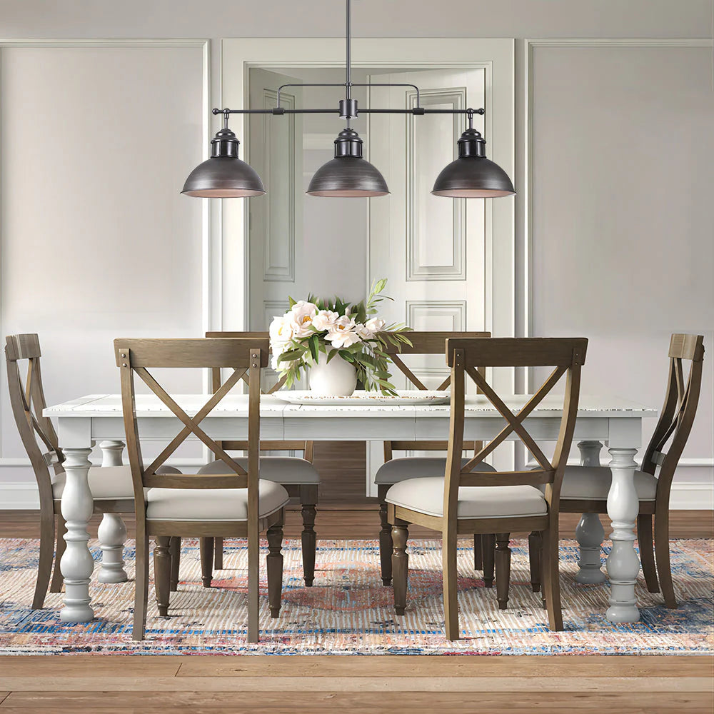 3-Light Kitchen Island Linear Industrial Pendant I307