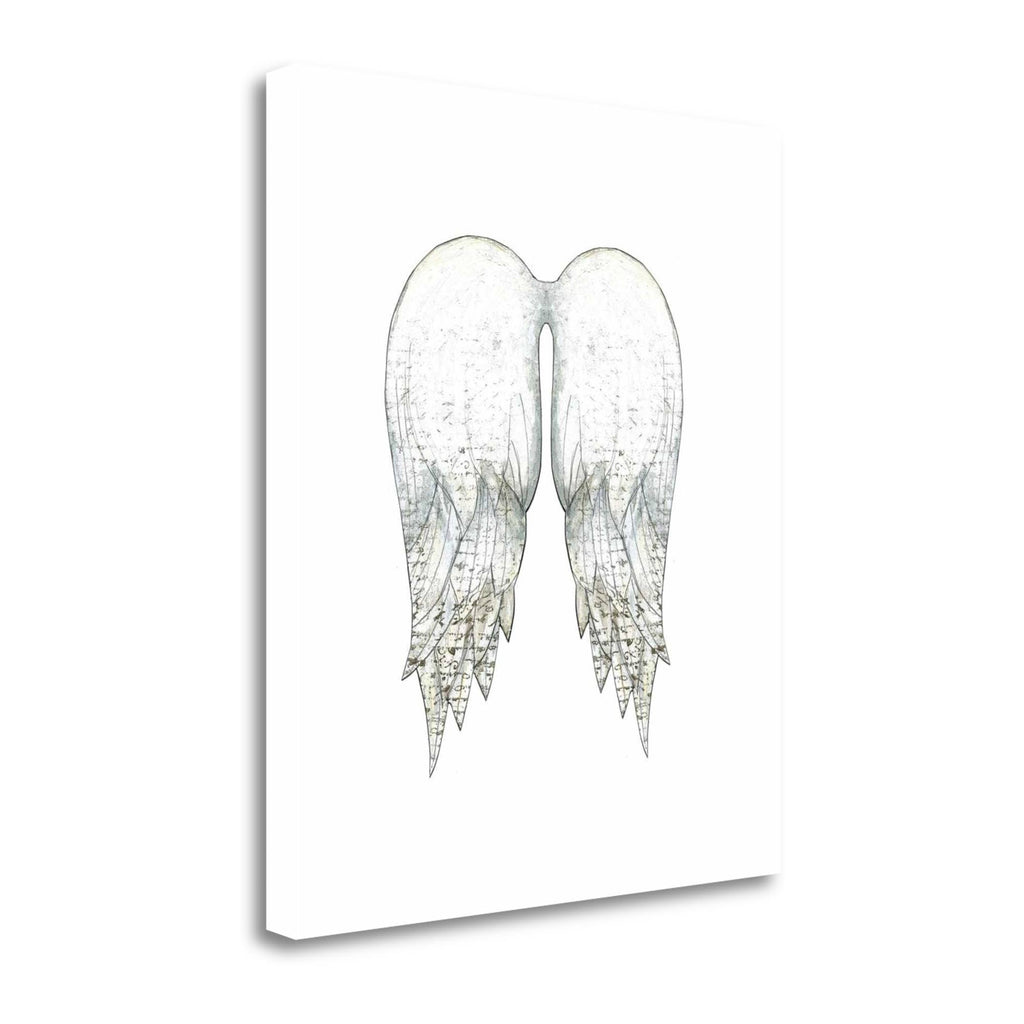 White Angel Wings Giclee Print on Gallery Wrap Canvas 21x22 x 24 K105497