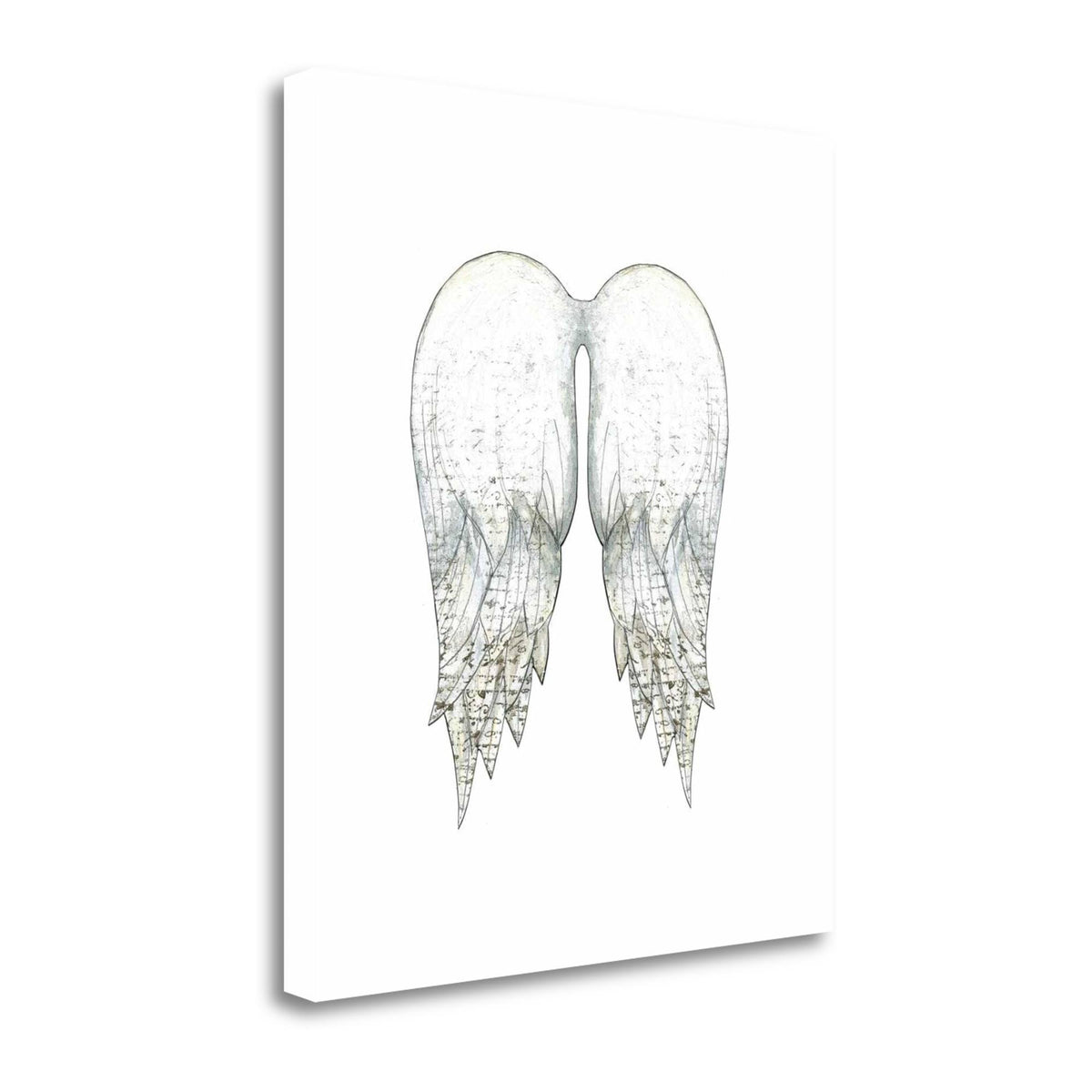 White Angel Wings Giclee Print on Gallery Wrap Canvas 21x22 x 24 K105497