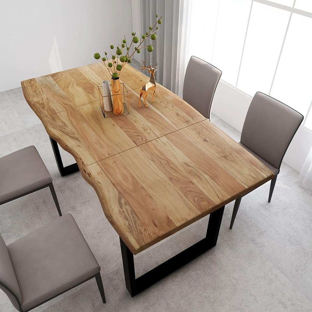 Solid Acacia Wood Dining Table J653156