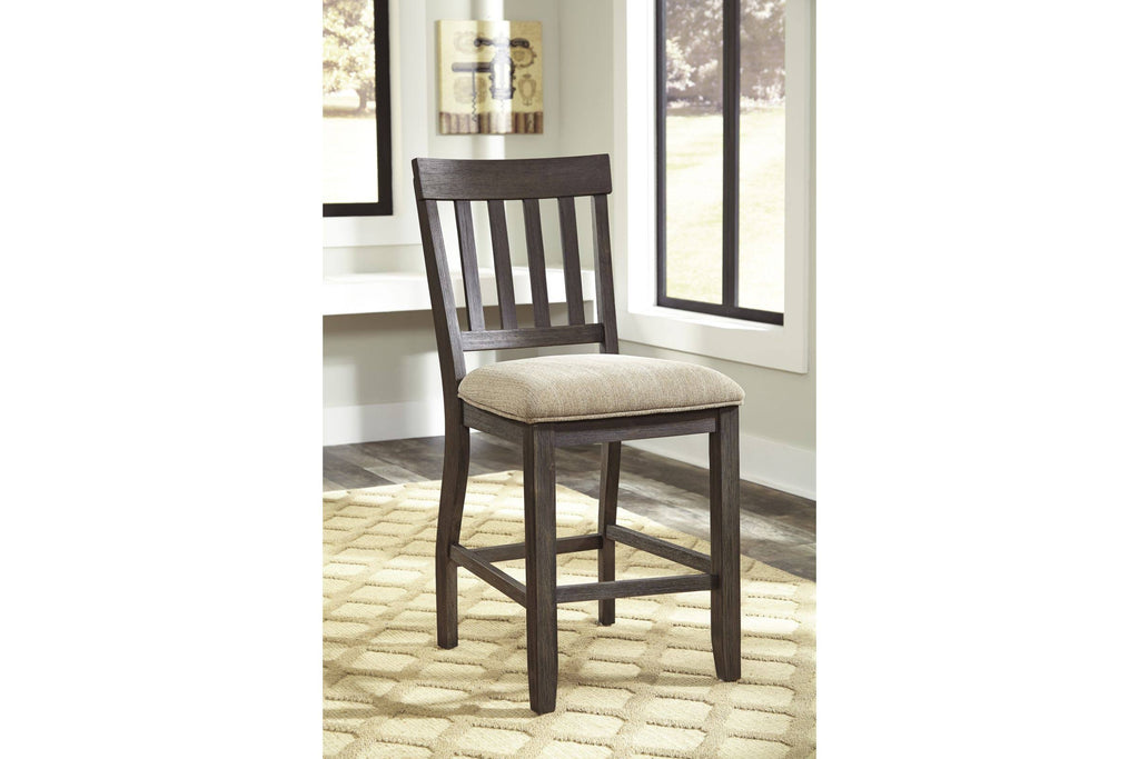 Grayish Brown Upholstered Barstool Set of 2 I772