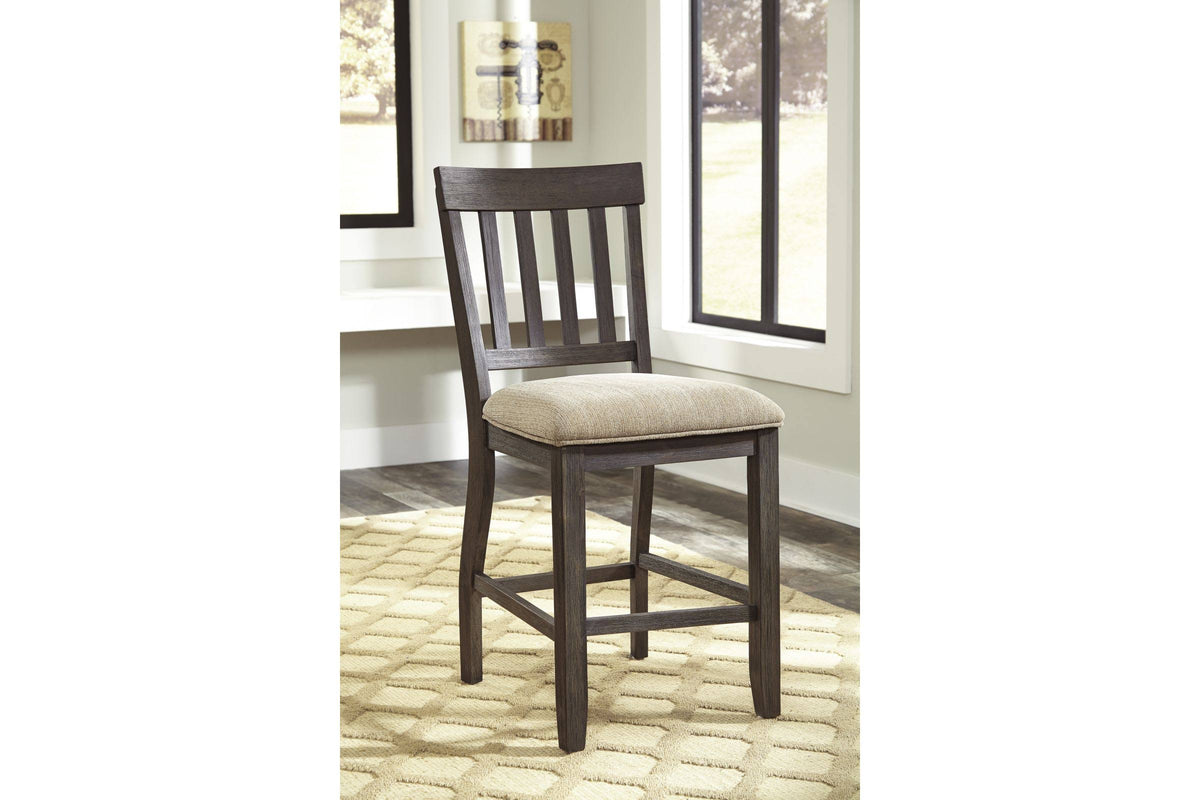 Grayish Brown Upholstered Barstool Set of 2 I772