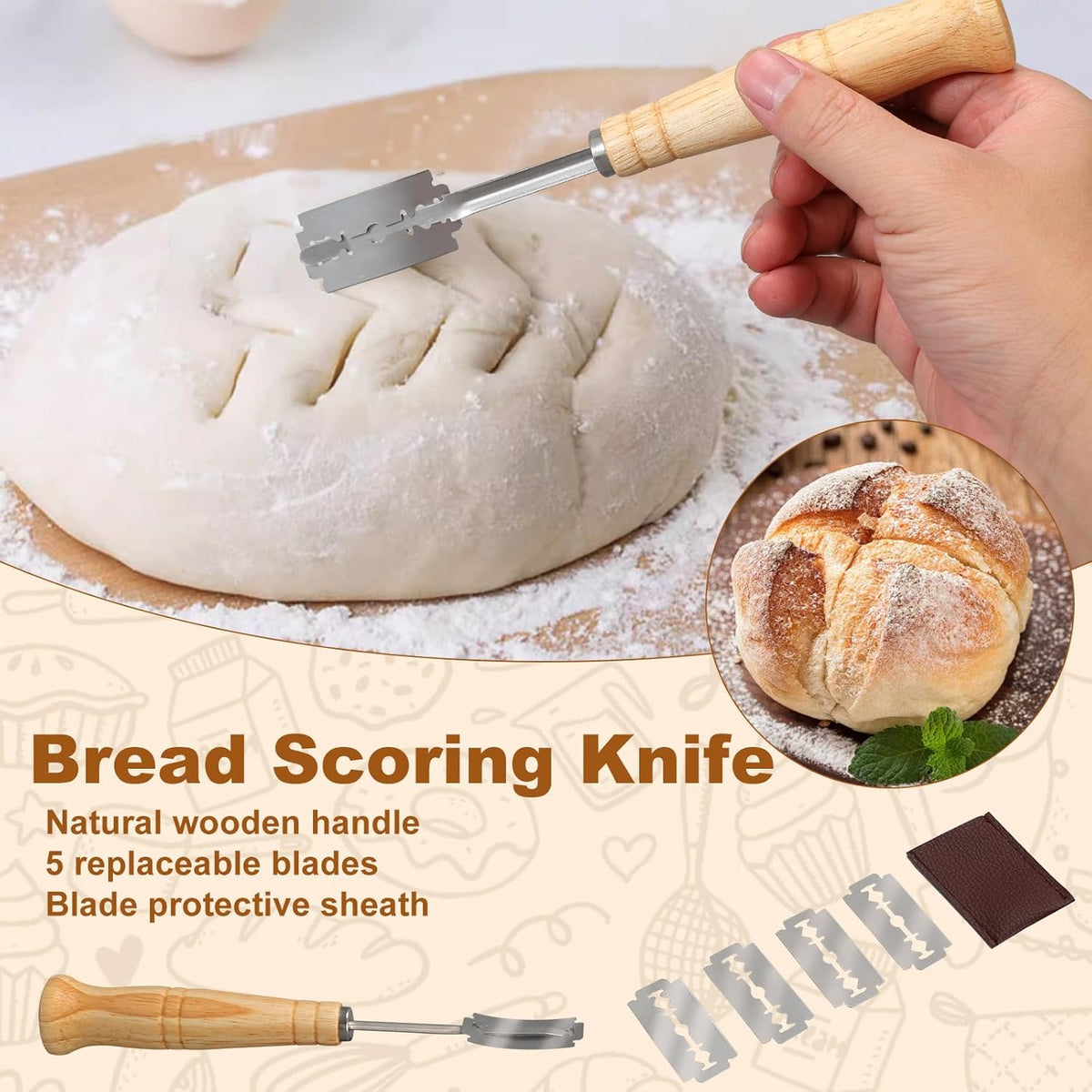Set of 2 10 Inch Oval Cane Bread Proofing Baskets J3404