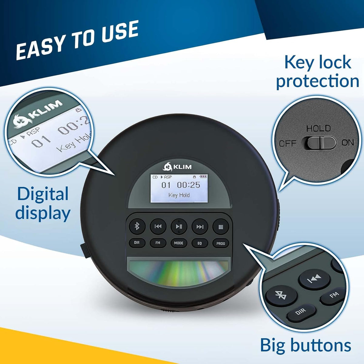 Portable CD Player with Headphones U43124