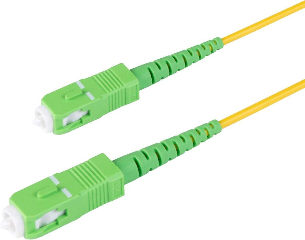 5-Pack 5 Meter SC/APC to SC/APC Simplex Riser OFNR Fiber Patch Cable D1835