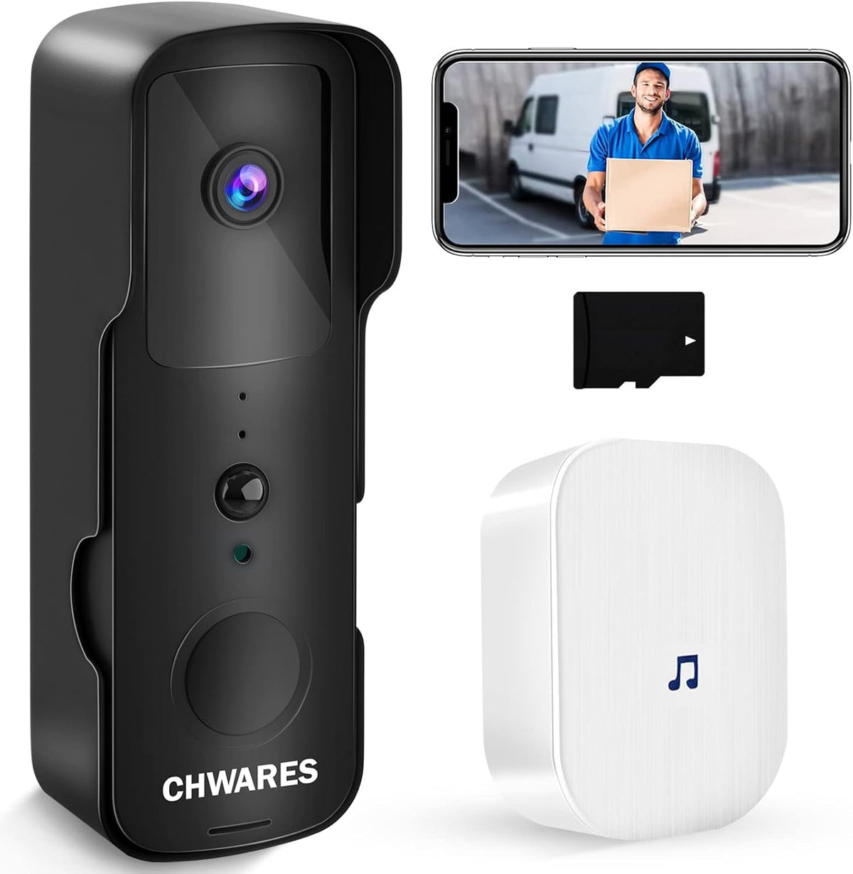 Wireless WiFi Video Doorbell Camera with Chime Z6277