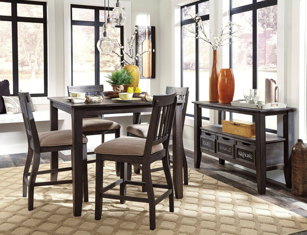 Grayish Brown Upholstered Barstool Set of 2 I772