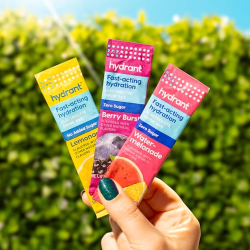 Hydration Electrolyte Powder Stick Packets Lemonade 30 Count V654978