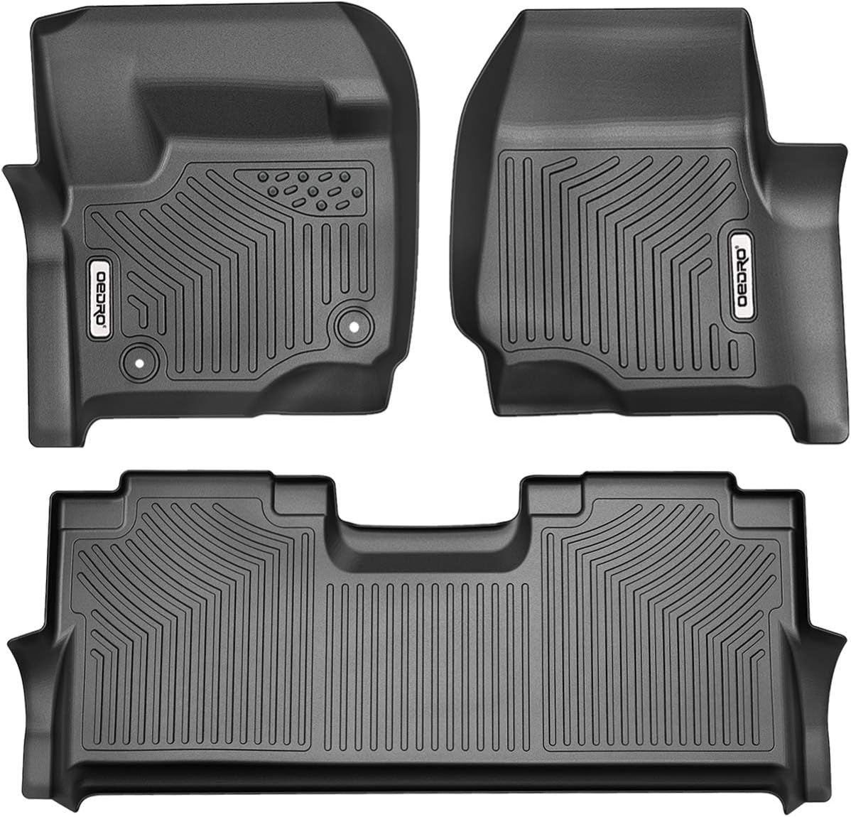Black TPE All-Weather Floor Mats Full Set Liners X50288