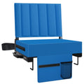 Black Padded Portable Folding Stadium Chair (2pcs) Q751610