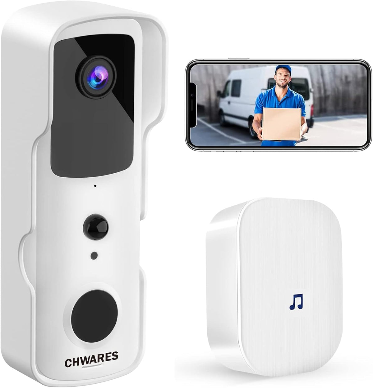 Wireless WiFi Video Doorbell Camera with Chime Z6277