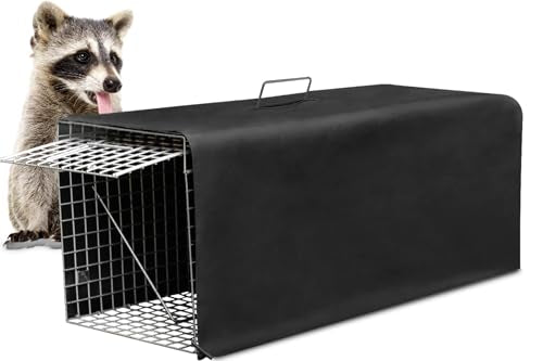 32 Inch Heavy Duty Folding Animal Trap Cage with Cover 2 Packs O372