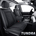 Black Faux Leather Seat Covers Front Set 2 pcs P831