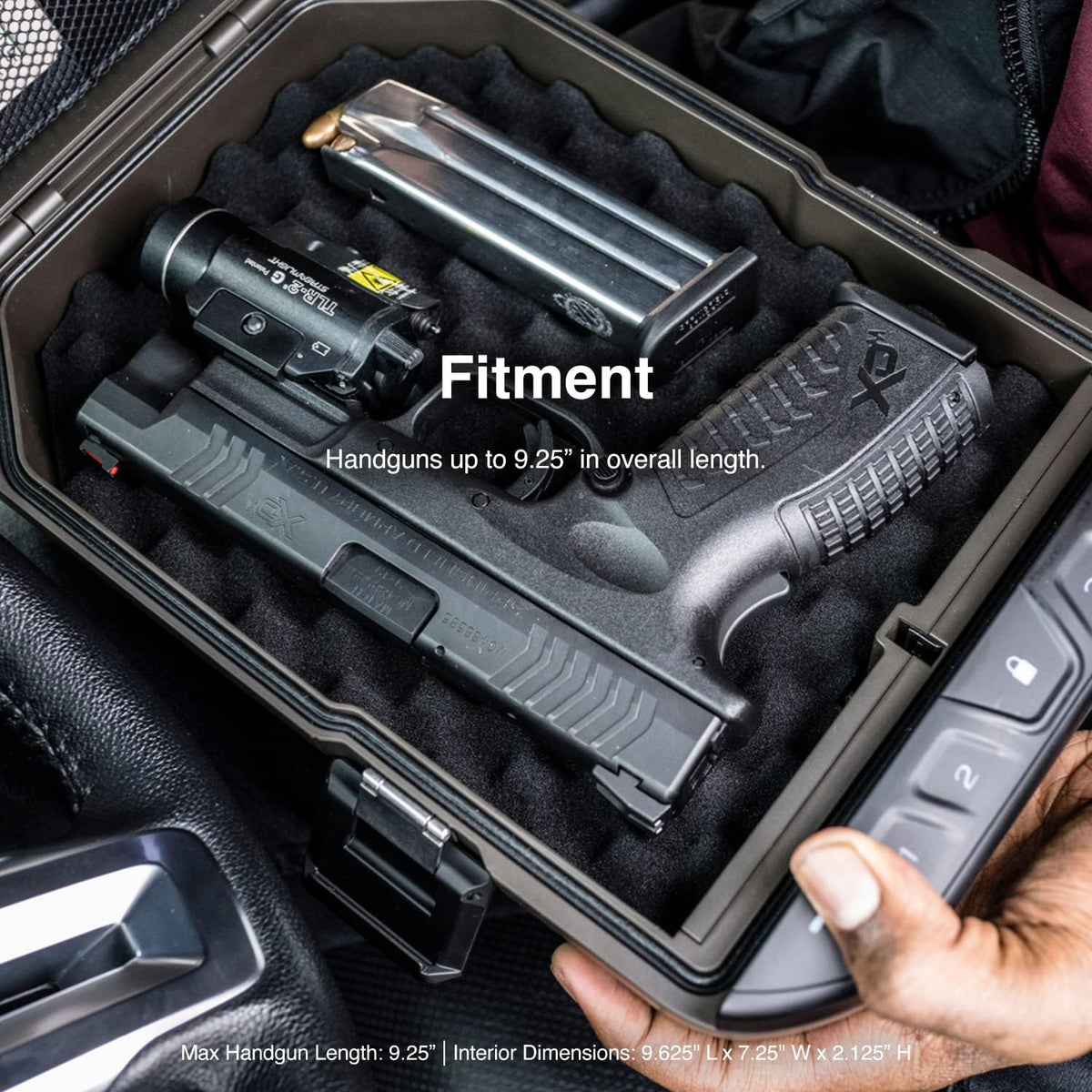 Waterproof Electronic Lock Handgun Case with Backlit Keypad K77069