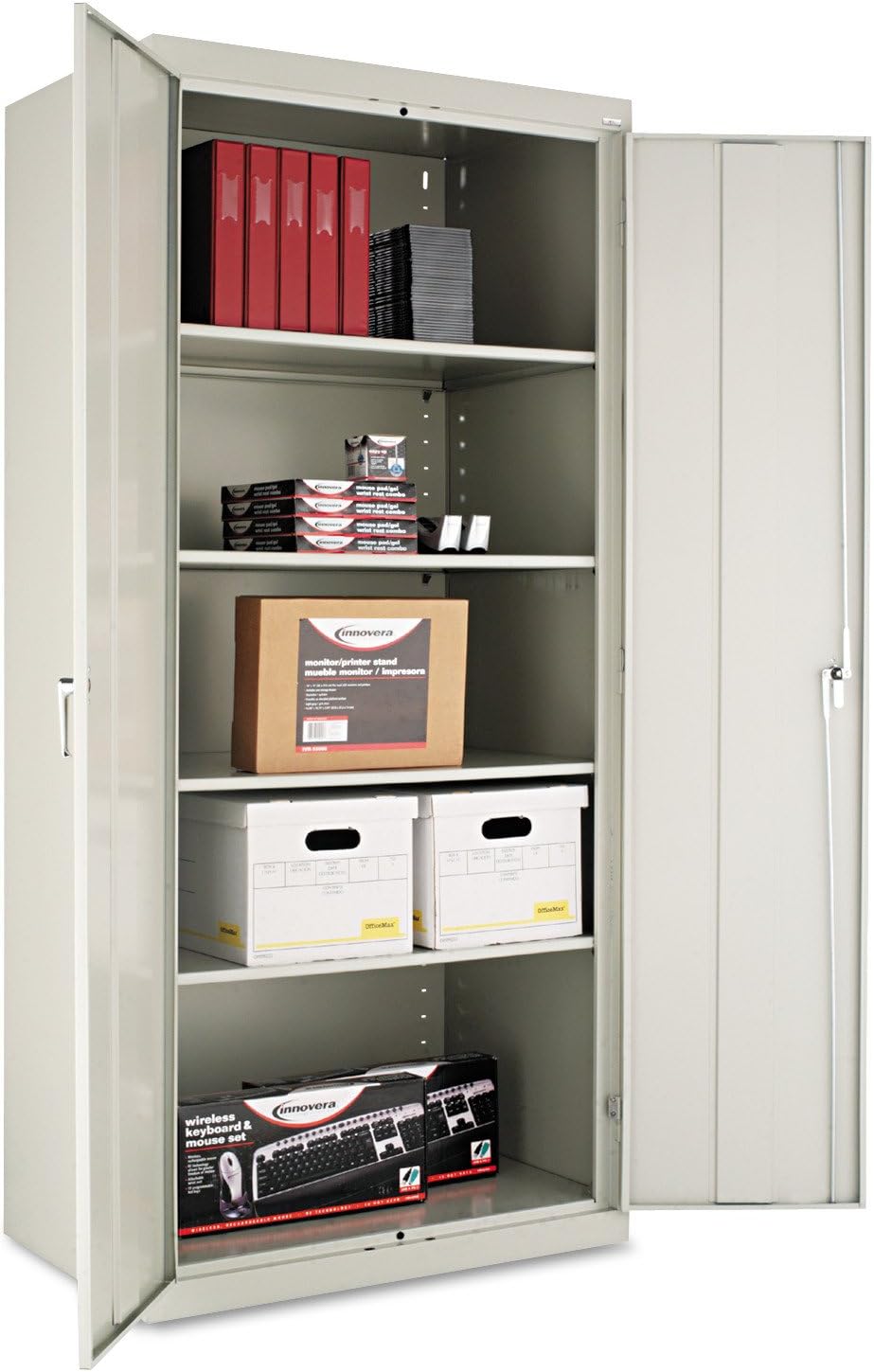 Black Storage Cabinet with Adjustable Shelves G2922