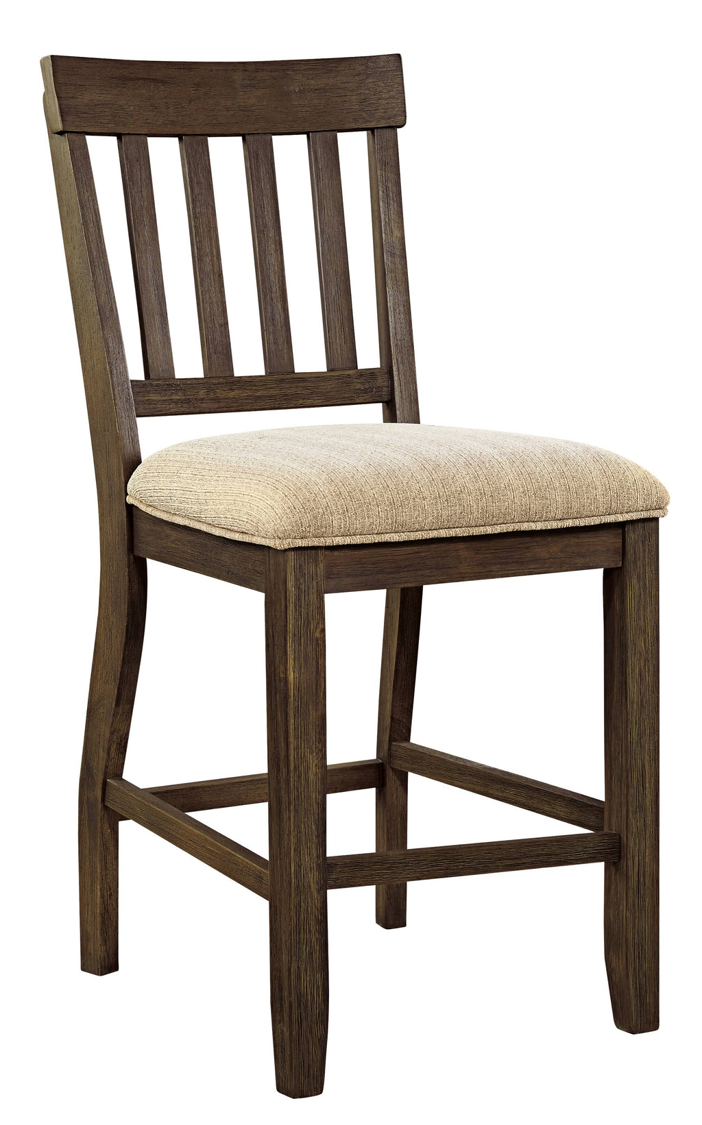 Grayish Brown Upholstered Barstool Set of 2 I772