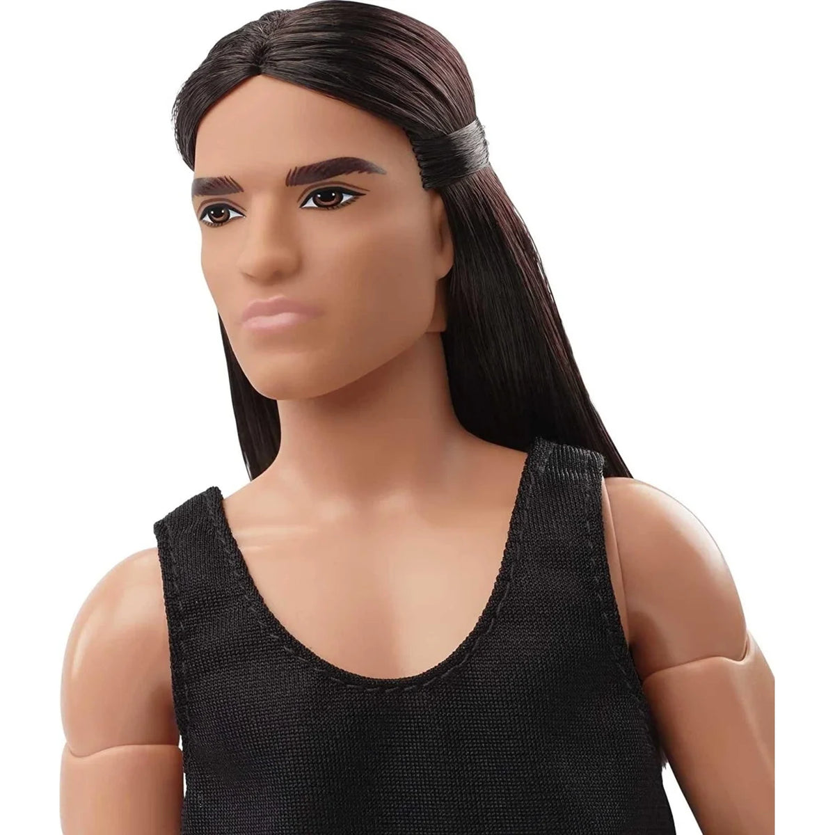 Ken Doll with Long Brown Hair & Metallic Silvery Pants M8587