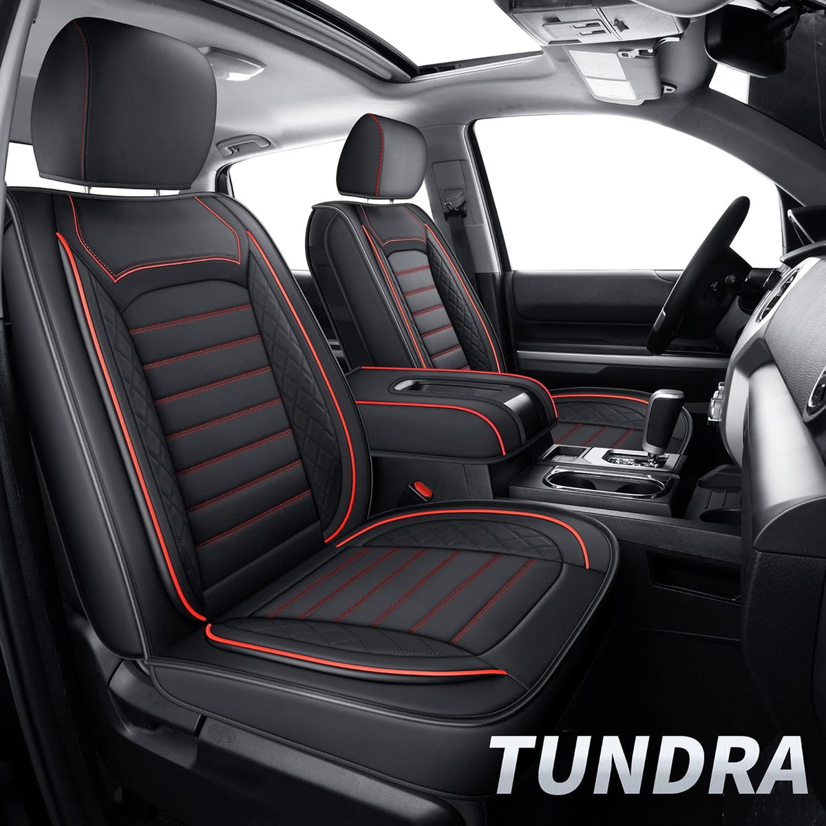 Black Faux Leather Seat Covers Front Set 2 pcs P831
