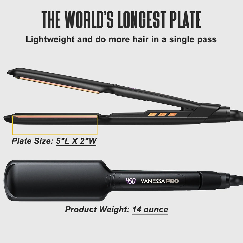 100% Pure Titanium Wide Flat Iron (2-inch) T23671