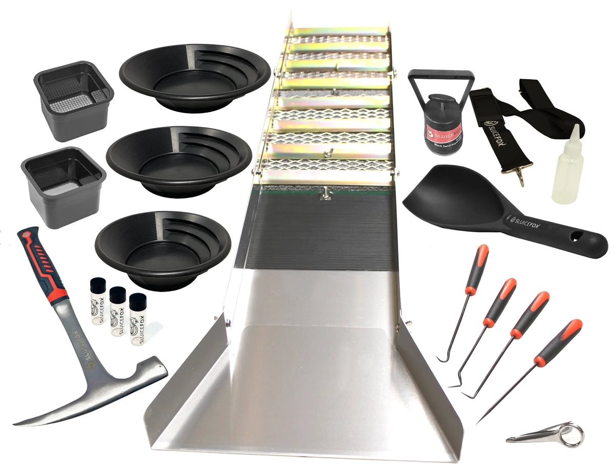 Complete Gold Mining Kit with 50 inch Gold Sluice Box X470