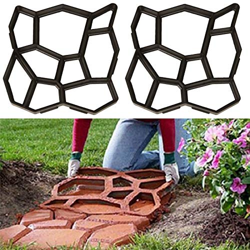 2 Packs 18.9 x 18.9 x 1.8 inch Concrete Stepping Stone Mold Y2723