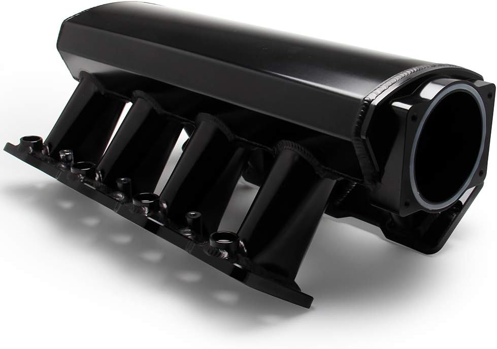92mm Throttle Body Sheet Metal EFI Intake Manifold Black W2399