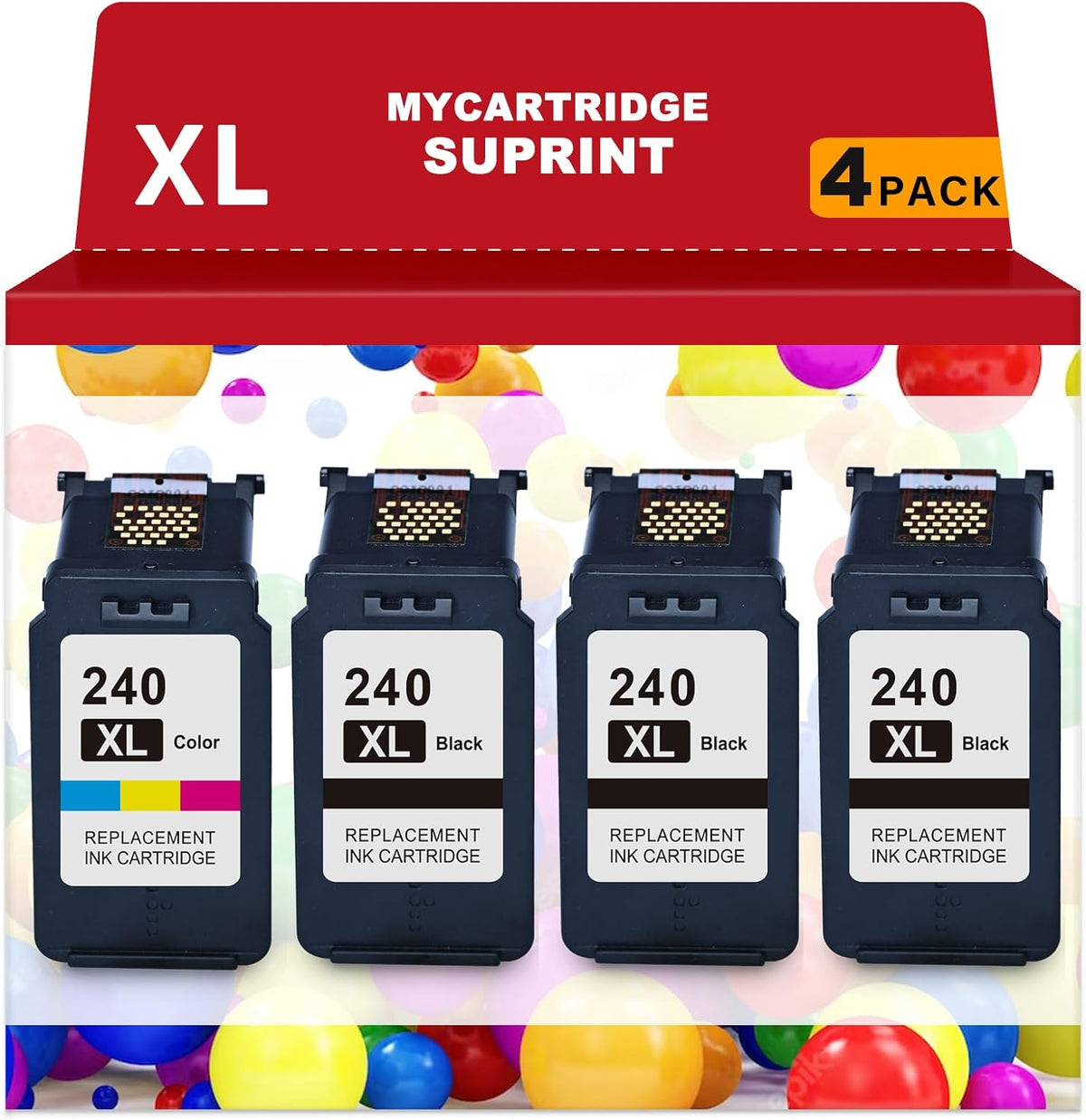 4-Pack Remanufactured Ink Cartridge (3 Black, 1 Tri-Color) O132847