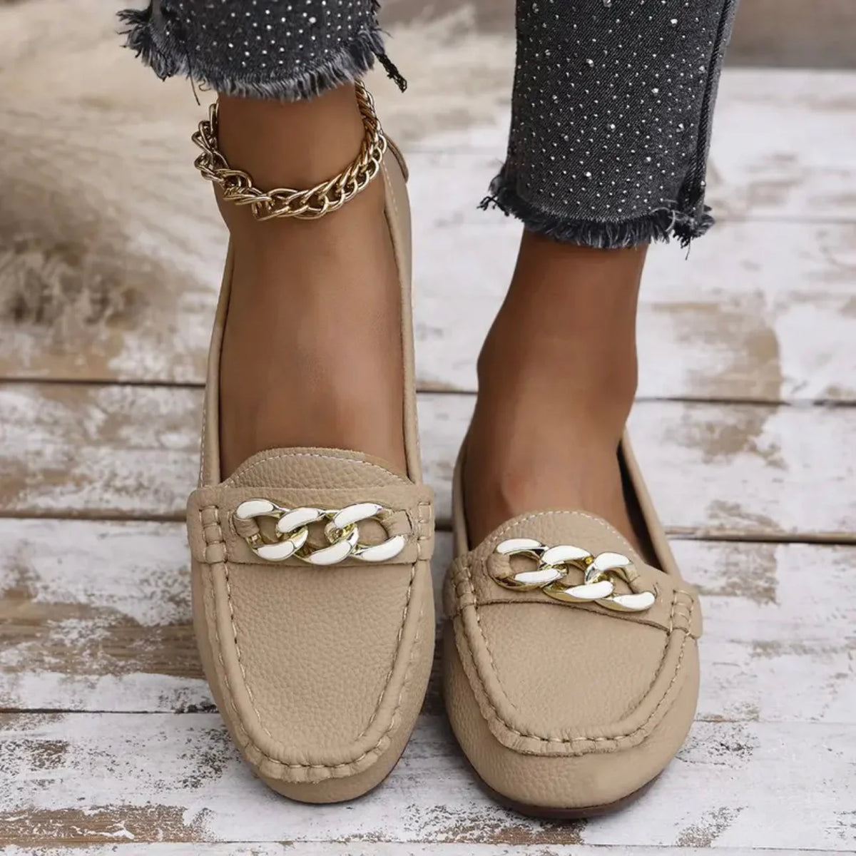 Leather Loafers F8193