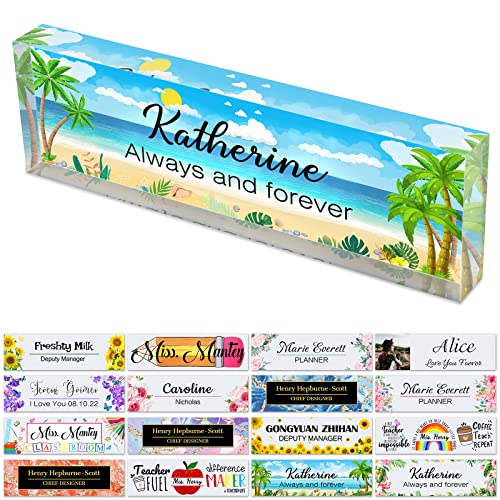 Custom Acrylic Nameplate Desk Plaque L530