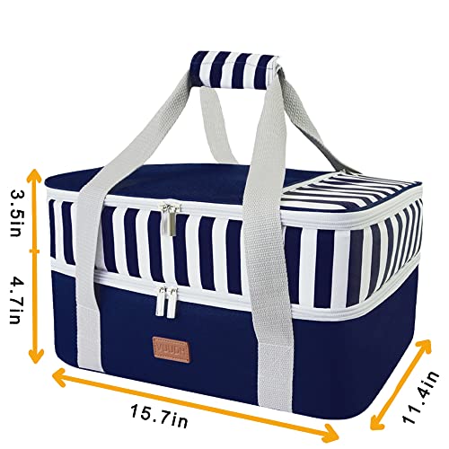 Blue Double Insulated Casserole Carrier Bag M28225