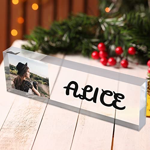 Custom Acrylic Nameplate Desk Plaque L530