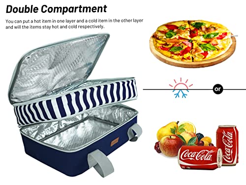Blue Double Insulated Casserole Carrier Bag M28225