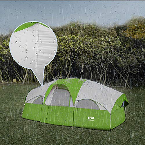 8 Person Weather Resistant Camping Tent with Carry Bag A37502