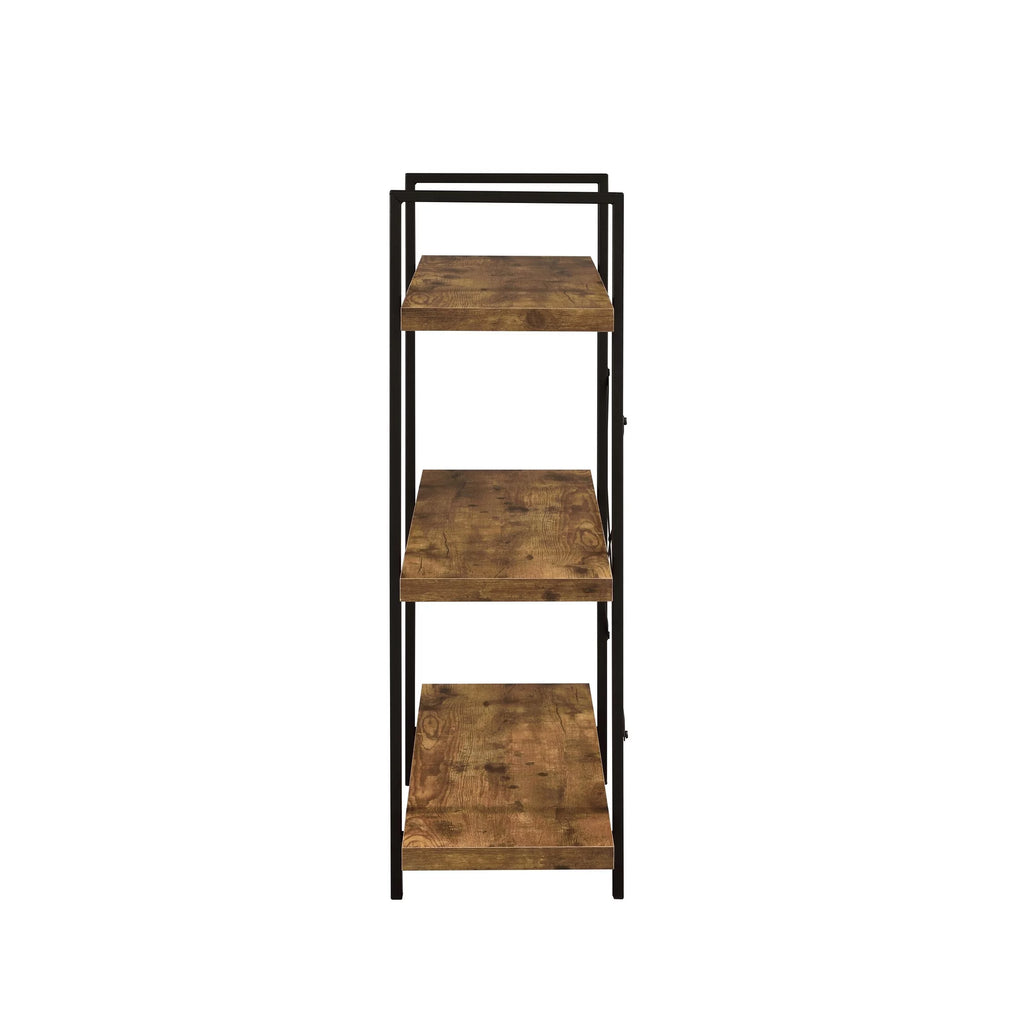 Antique Nutmeg 3-tier Open Back Bookcase W638