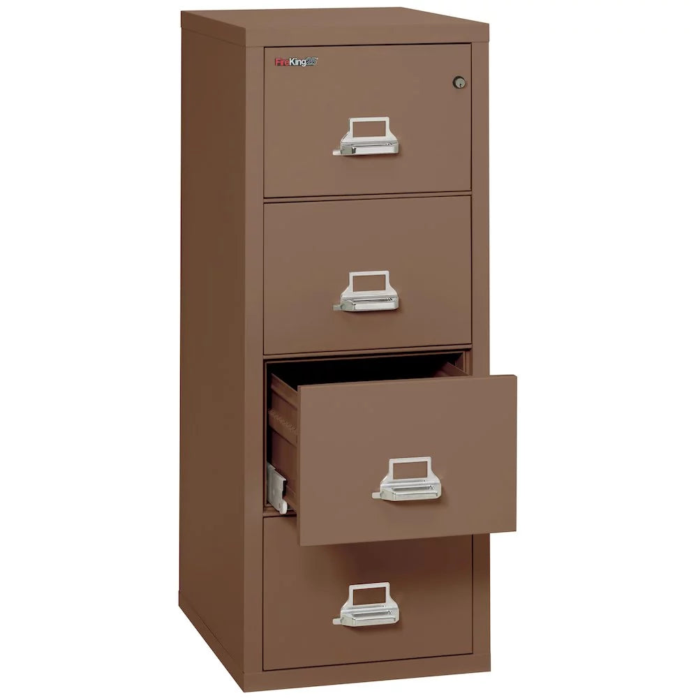 Tan 4 Drawer Letter Fireproof Filing Cabinet F784
