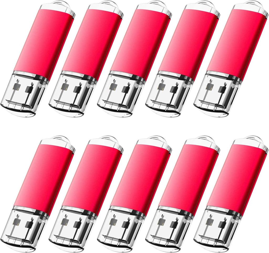 Blue USB 2.0 Flash Drive 8GB 10 Pack I83105