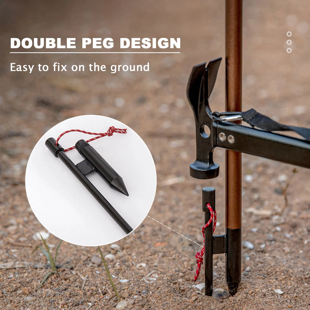 Portable Camping Folding Lamp Pole Lightweight Collapsible Aluminum Lantern Stand Light Hanger Holder Stick W13053