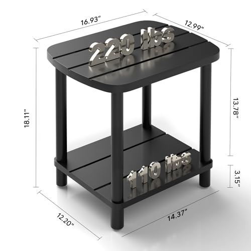 2-Tier Small Outdoor Side Table L738