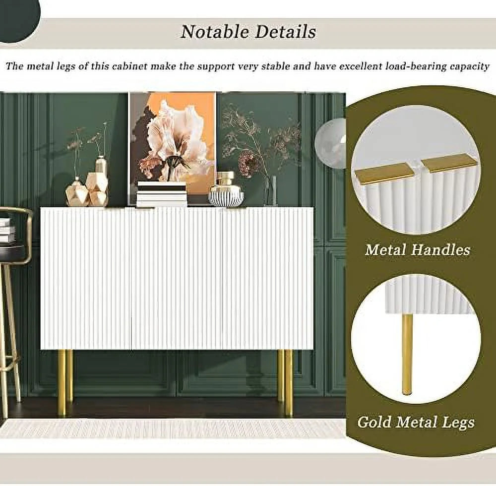 Black Long Wood Sideboard Cabinet F3596
