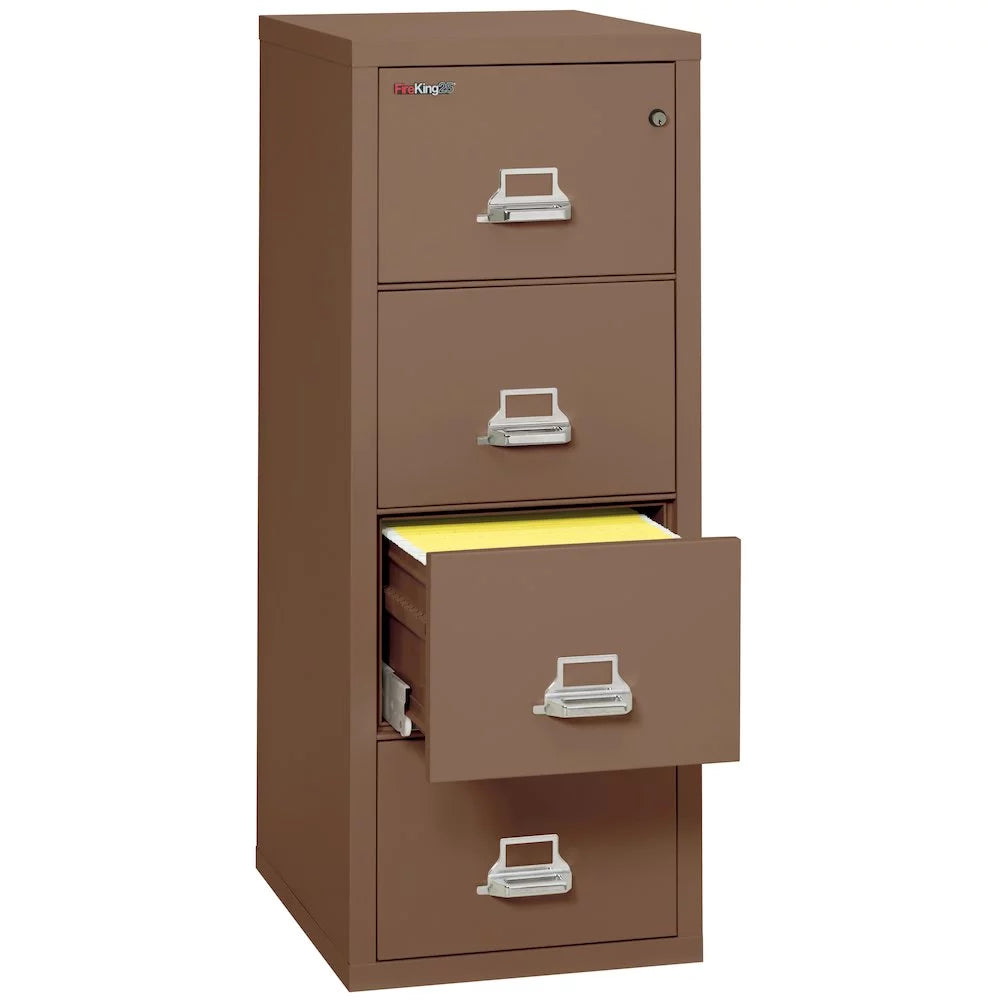 Tan 4 Drawer Letter Fireproof Filing Cabinet F784