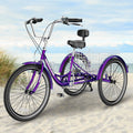 7 Speed 24inch Adult Tricycles with Shopping Basket G122019
