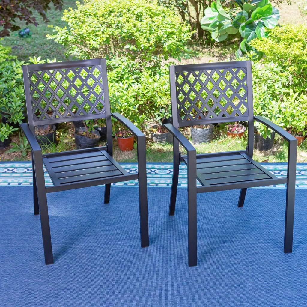 5-Piece Outdoor Patio Dining Set Black U224