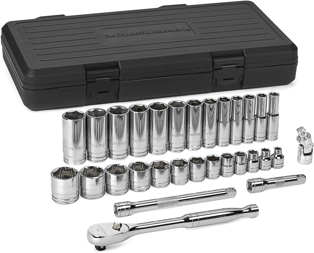 57 Pc. 3/8" Drive 6 Pt. Mechanics Tool Set, SAE/Metric C461