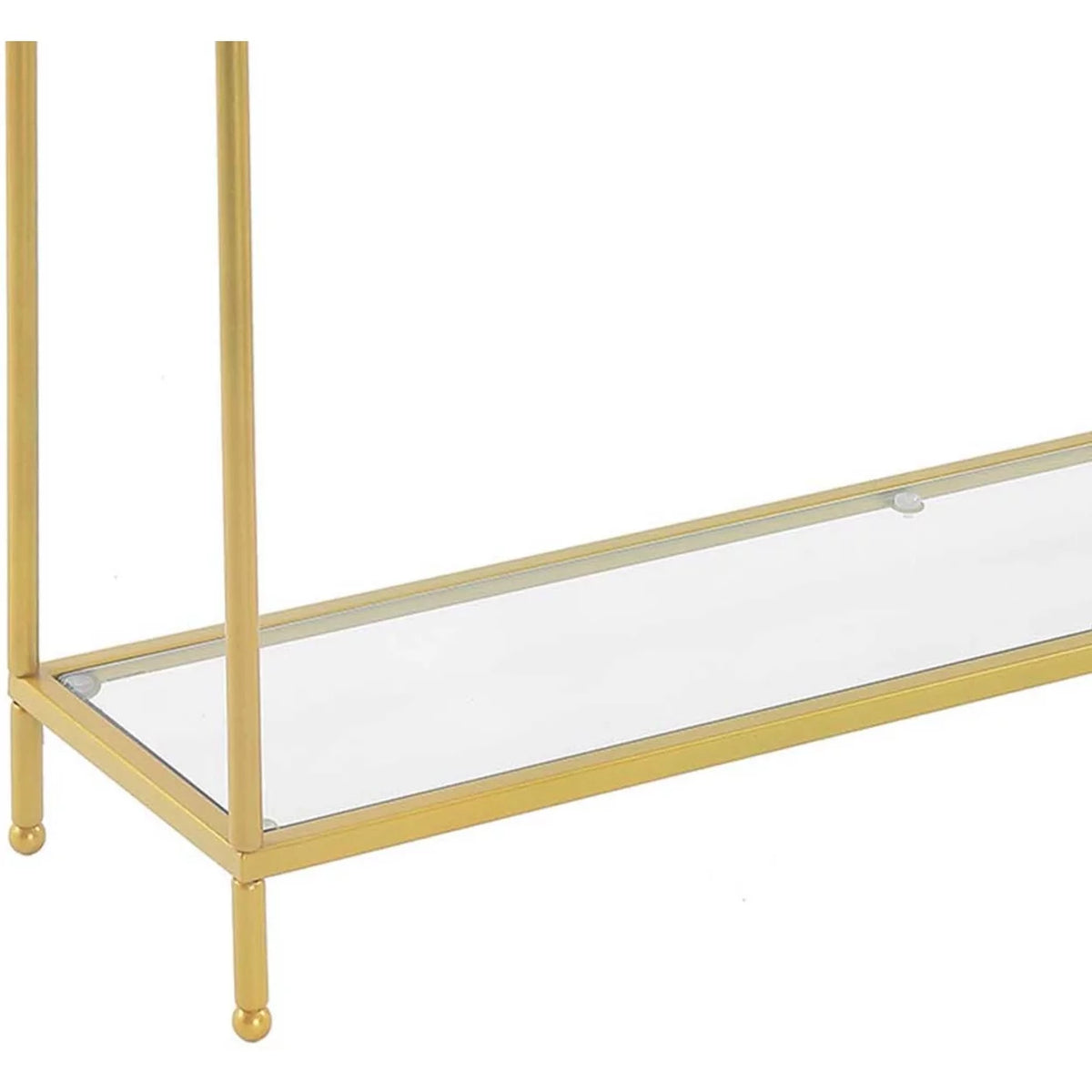 Clear Glass and Gold Console Table S27649