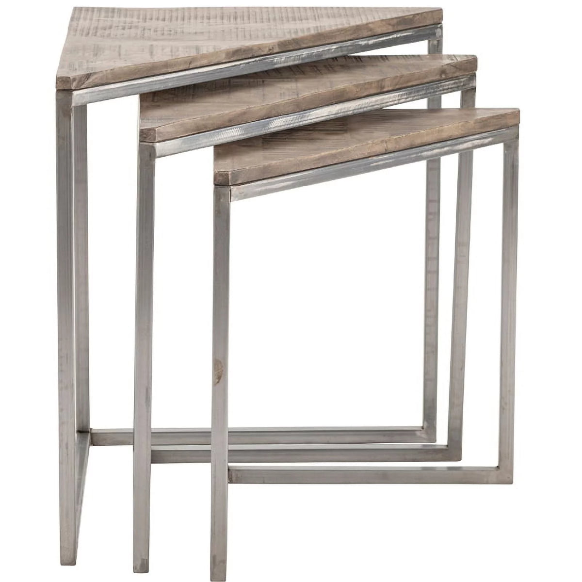 Brown Mango Wood Corner Nested Tables W707