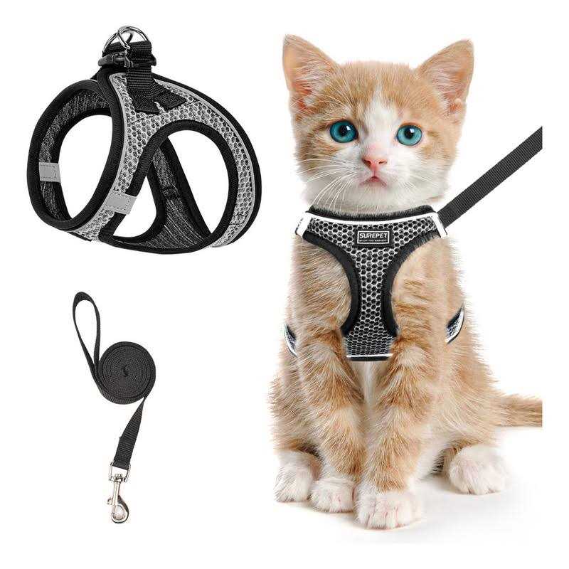 Tactical Cat Harness Soft Mesh Adjustable Pet Vest Harness Y4668