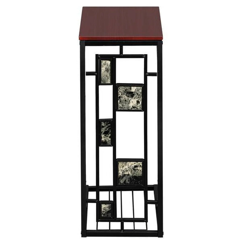 Brown C-Shaped Sofa Side Table X70756