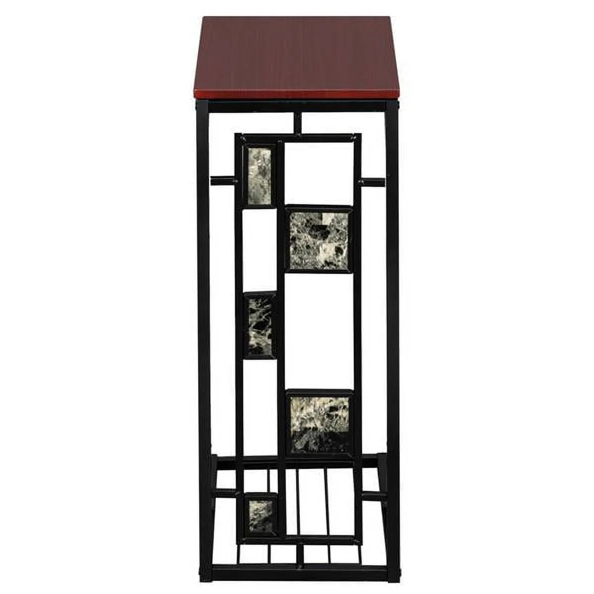 Brown C-Shaped Sofa Side Table X70756