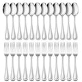 24-Piece Stainless Steel Fork and Spoon Set T78009